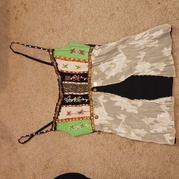 Caramel Tops - One-of-a-kind beaded tank top